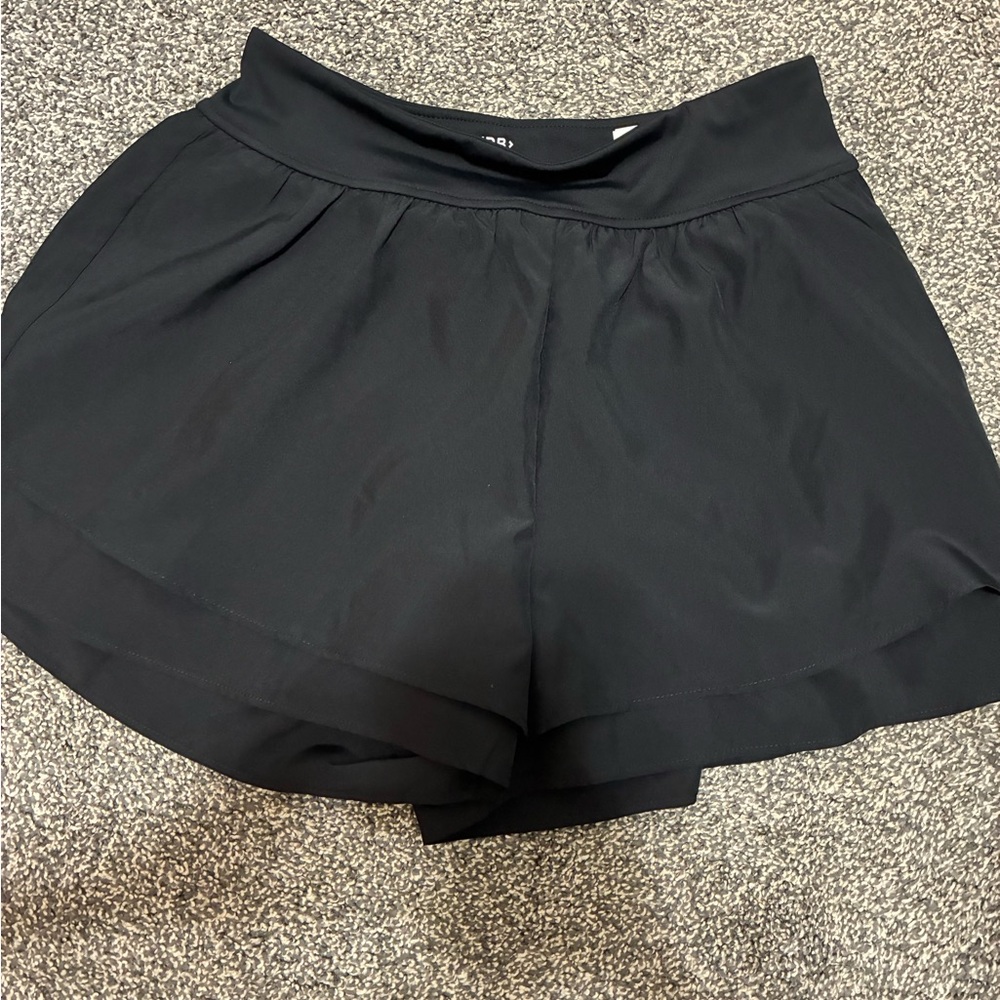 Abercrombie Kids Black Athletic Shorts Relaxed Fit